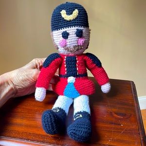 PEBBLE CHILD Crochet Nutcracker Soldier Christmas Plush Toy Kids